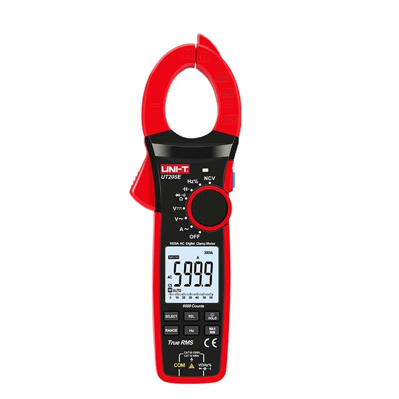 UNI-T UT205E 1000A 42mm Jaw Size Digital Clamp Meter AC DC Voltage Detector