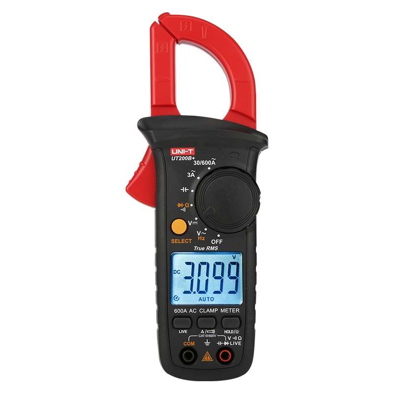 UNI-T UT200B+ 600A Digital Clamp Multimeter AC/DC Voltage Detector Frequency Resistance Tester