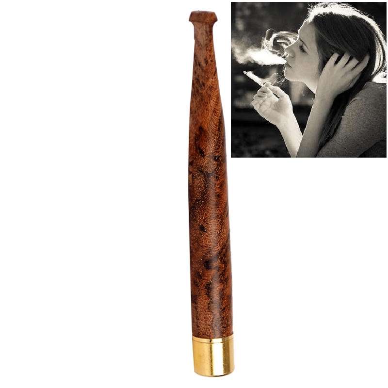 Ladies Twig Pull Rod Filter Can Wash Wood Sandalwood Long Cigarette Holder, Specifications:5 mm Fine