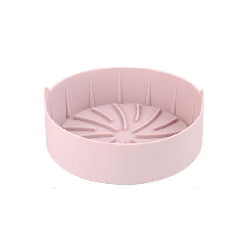 Air Fryer Silicone Grill Pan Accessories, Size: Round 19 cm(Gray)