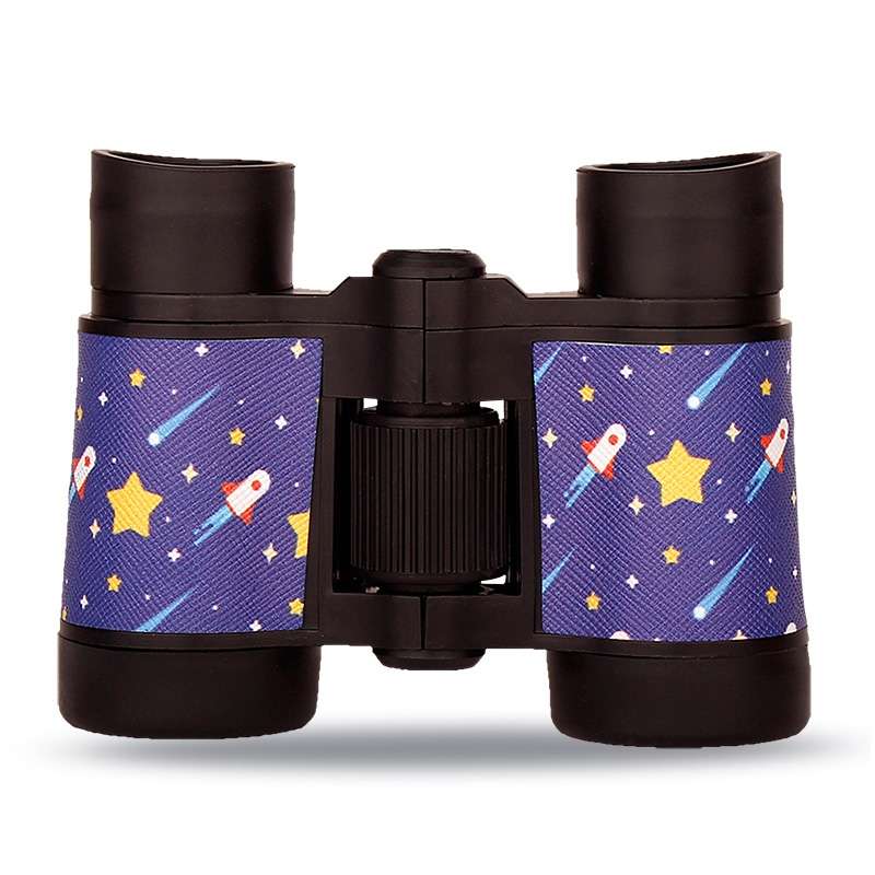 4X30 Binocular Telescope Bird Watching Telescope Gifts for Children(Cartoon Pink)