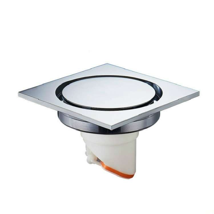 Kitchen Toilet Sewer Deodorant Anti-flooding Anti-odor Invisible Floor Drain(Brushed Silver)
