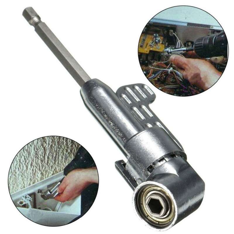 105 Degree Long Handle Right Angle Corner Drill Holds Screwdriver Bit(Long Corner Device)