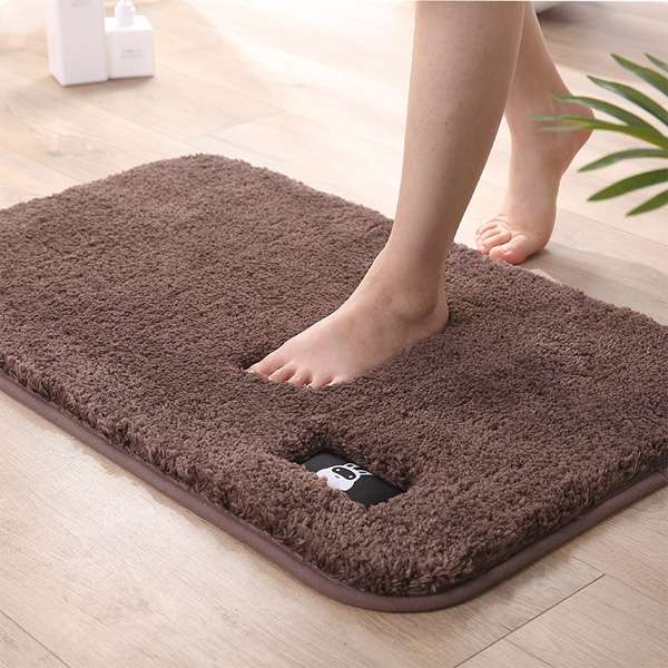 Bathroom Toilet Absorbent Bath Mat Carpet Bedroom Non-slip Foot Pad, Size:50x80cm(Dark Grey)