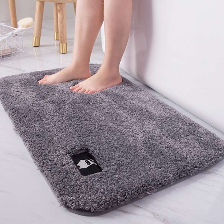 Bathroom Toilet Absorbent Bath Mat Carpet Bedroom Non-slip Foot Pad, Size:60x90cm(Gray)