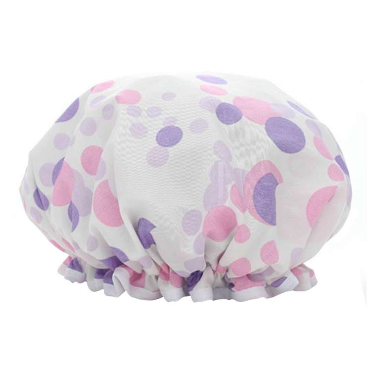 Thick Waterproof Bath Hat Double Layer Shower Hair Cover Women Supplies Shower Caps, Size:28cm(Pink