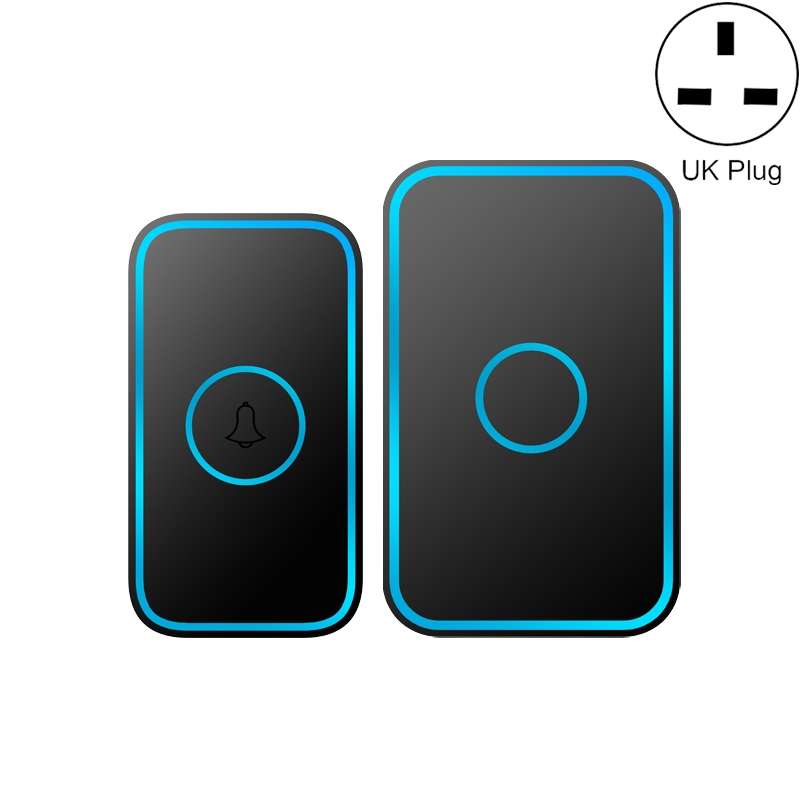CACAZI A78 Long-Distance Wireless Doorbell Intelligent Remote Control Electronic Doorbell, Style:UK