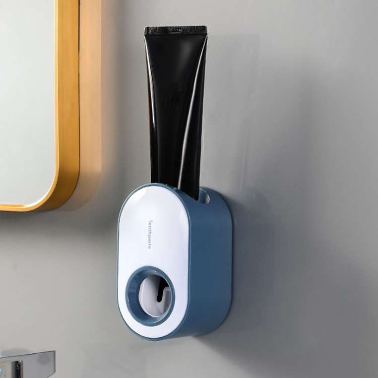 Automatic Toothpaste Squeezing Wall-mounted Toothpaste Rack(Pink+White)