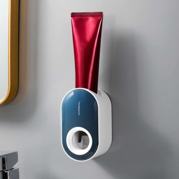 Automatic Toothpaste Squeezing Wall-mounted Toothpaste Rack(Pink+White)