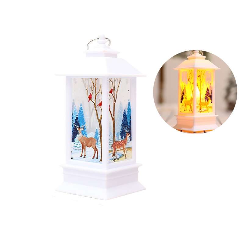 Christmas Flame Lantern Christmas Decoration LED Luminous Ornament Candlestick Lamp, Size: Large 77