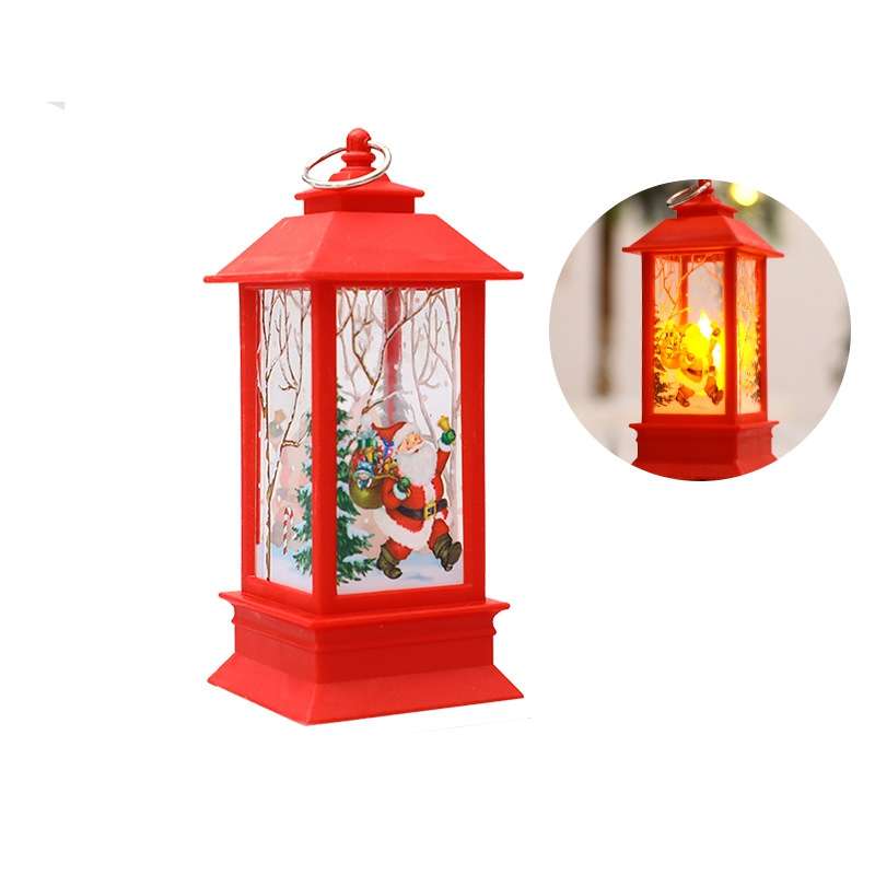 Christmas Flame Lantern Christmas Decoration LED Luminous Ornament Candlestick Lamp, Size: Large 77