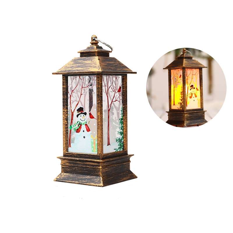 Christmas Flame Lantern Christmas Decoration LED Luminous Ornament Candlestick Lamp, Size: Large 77