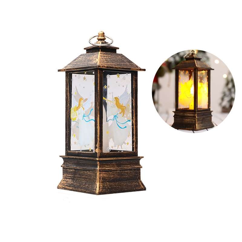 Christmas Flame Lantern Christmas Decoration LED Luminous Ornament Candlestick Lamp, Size: Large 77