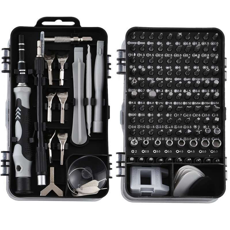 135 in 1 DIY Mobile Phone Disassembly Tool Clock Repair Multi-function Tool Screwdriver Set(Black Gr