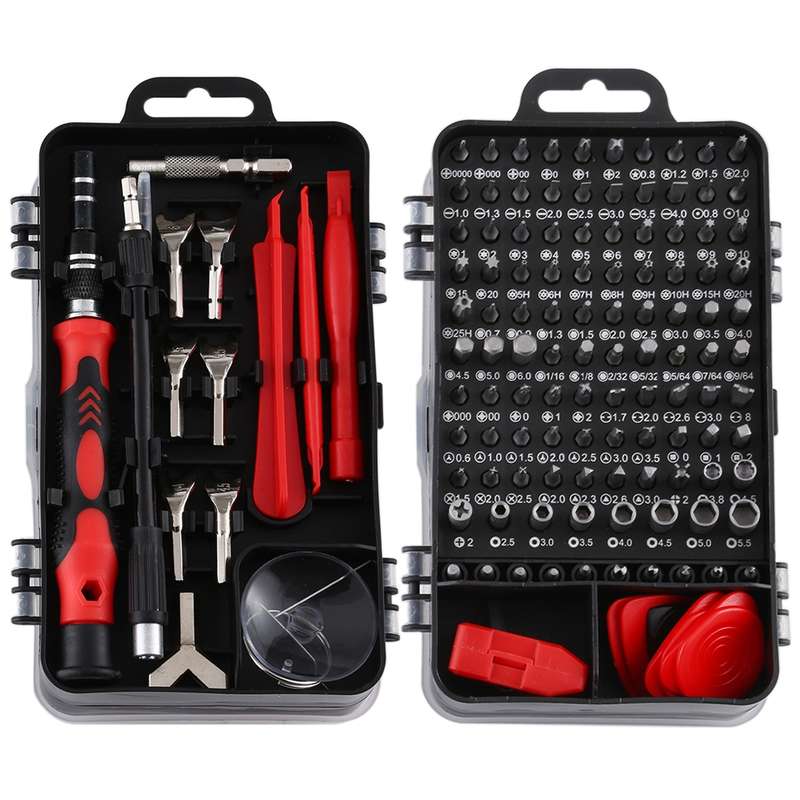135 in 1 DIY Mobile Phone Disassembly Tool Clock Repair Multi-function Tool Screwdriver Set(Black Gr