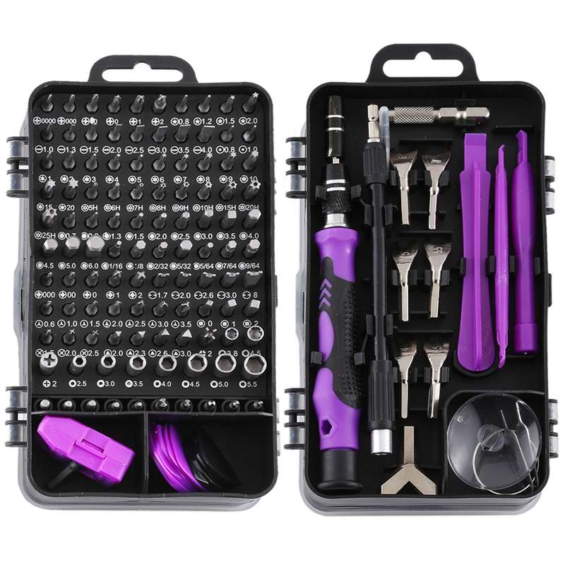 135 in 1 DIY Mobile Phone Disassembly Tool Clock Repair Multi-function Tool Screwdriver Set(Black Gr