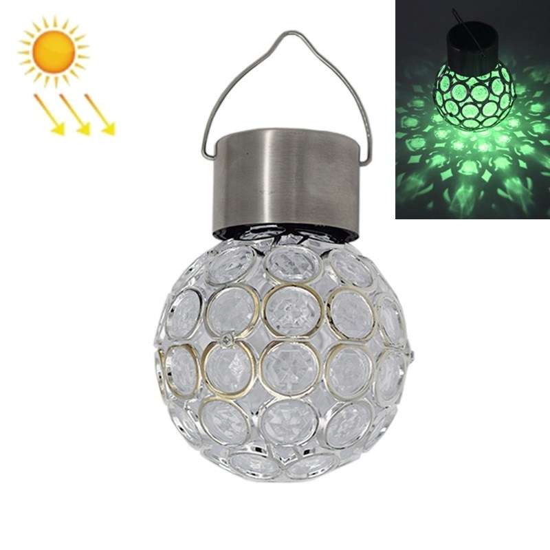 2 PCS Solar Hollow Ball Pendent Lamp Decorative Garden Light(White Light)