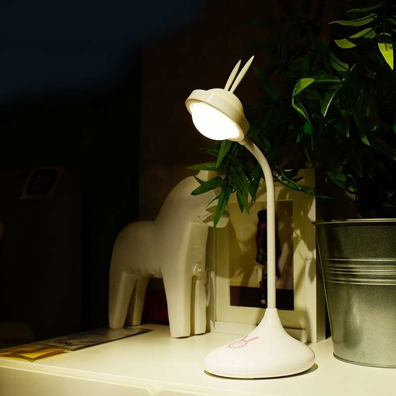 Rabbit Touch Desk Lamp USB Charging Eye Protection Creative Student Reading Bedroom Folding Bedside
