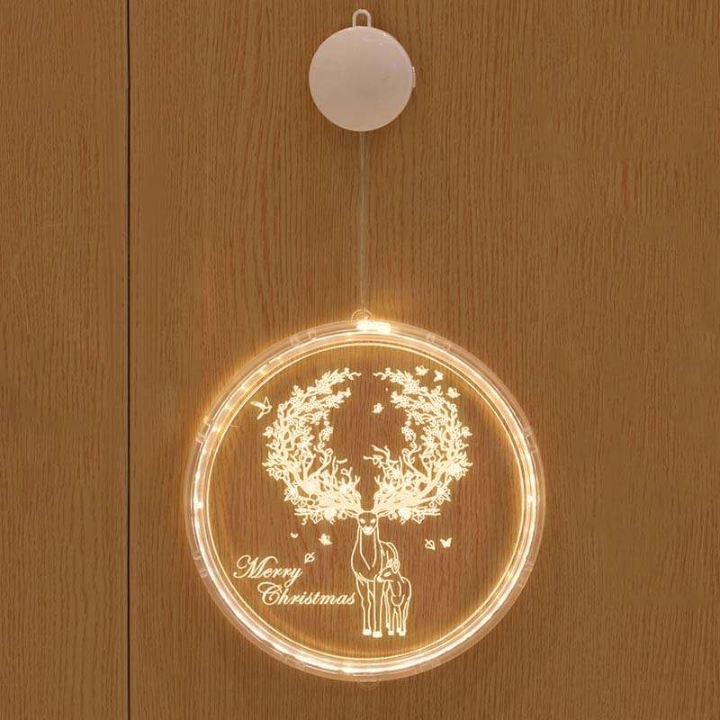 Christmas Decoration Light LED Holiday 3D Hanging Lamp, Power:Battery(Santa Claus)