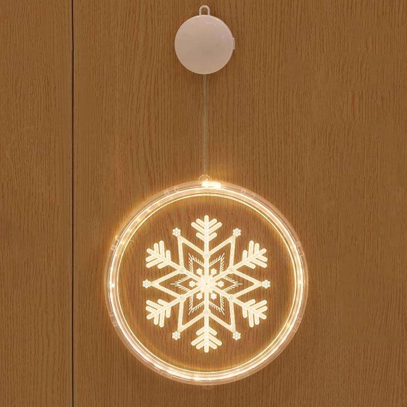 Christmas Decoration Light LED Holiday 3D Hanging Lamp, Power:Battery(Santa Claus)