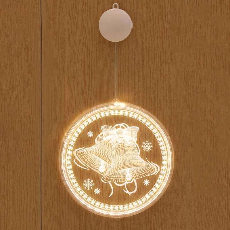 Christmas Decoration Light LED Holiday 3D Hanging Lamp, Power:Battery(Santa Claus)
