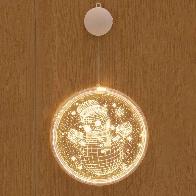 Christmas Decoration Light LED Holiday 3D Hanging Lamp, Power:Battery(Santa Claus)