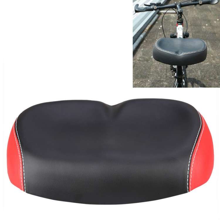 Bicycle Seat Mountain Bike Seat Cushion Shock Absorption no Nose Saddle Riding Equipment(Blue)