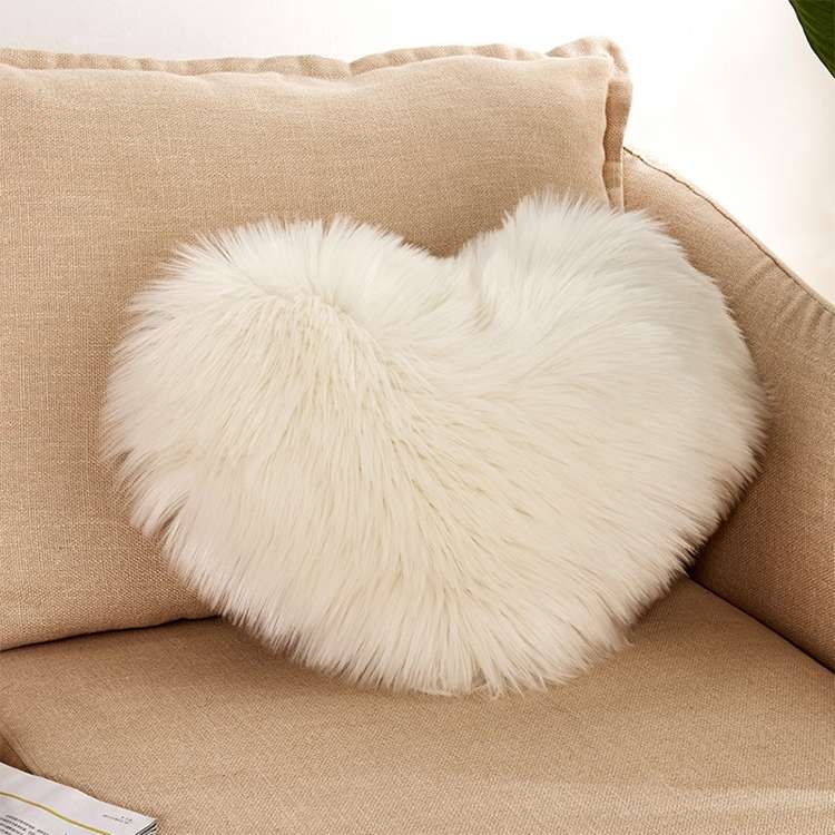 Home Cushion Pillow can be Washed without Core Heart-shaped Pillowcase, Size: 40x50cm(Dark Gray)