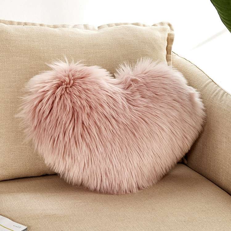 Home Cushion Pillow can be Washed without Core Heart-shaped Pillowcase, Size: 40x50cm(Dark Gray)