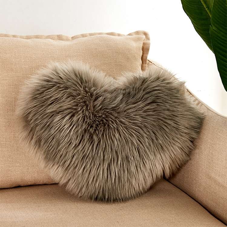 Home Cushion Pillow can be Washed without Core Heart-shaped Pillowcase, Size: 40x50cm(Dark Gray)