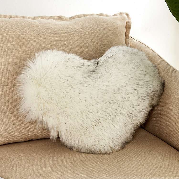 Home Cushion Pillow can be Washed without Core Heart-shaped Pillowcase, Size: 40x50cm(Dark Gray)