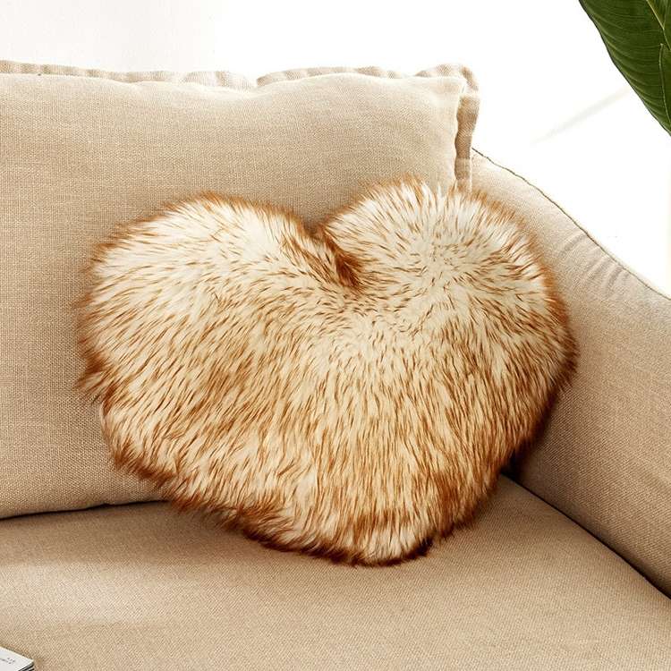 Home Cushion Pillow can be Washed without Core Heart-shaped Pillowcase, Size: 40x50cm(Dark Gray)