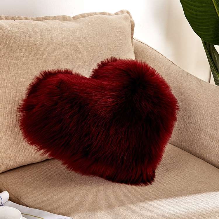 Home Cushion Pillow can be Washed without Core Heart-shaped Pillowcase, Size: 40x50cm(Dark Gray)