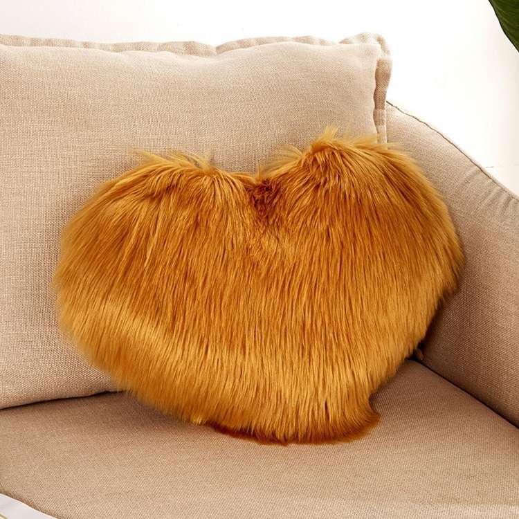 Home Cushion Pillow can be Washed without Core Heart-shaped Pillowcase, Size: 40x50cm(Dark Gray)