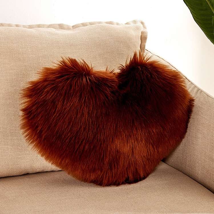 Home Cushion Pillow can be Washed without Core Heart-shaped Pillowcase, Size: 40x50cm(Dark Gray)