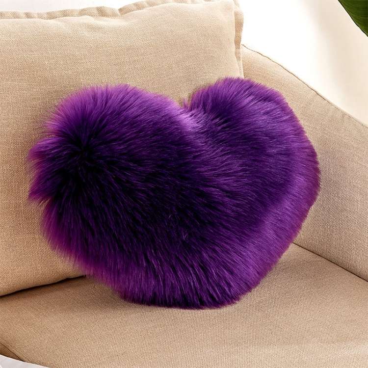 Home Cushion Pillow can be Washed without Core Heart-shaped Pillowcase, Size: 40x50cm(Dark Gray)