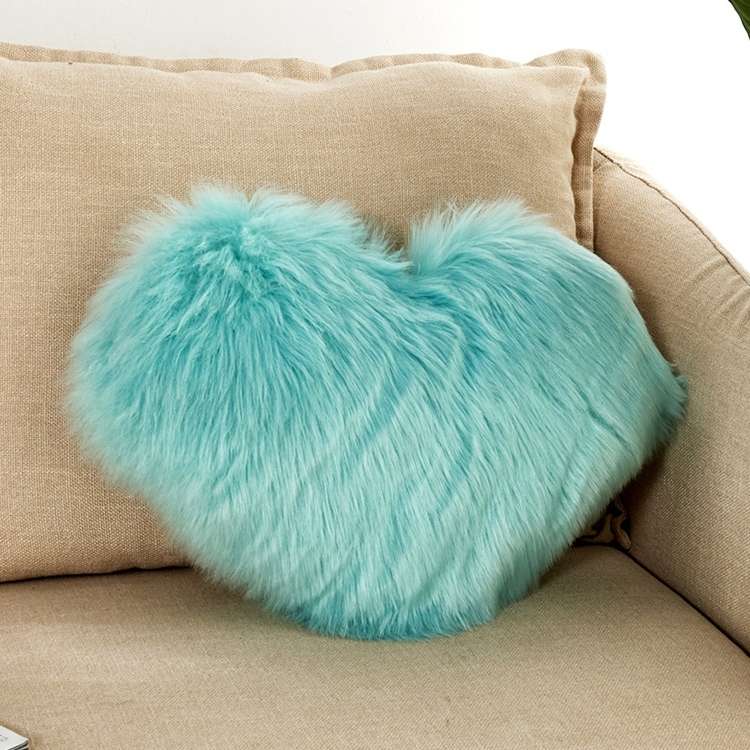 Home Cushion Pillow can be Washed without Core Heart-shaped Pillowcase, Size: 40x50cm(Dark Gray)