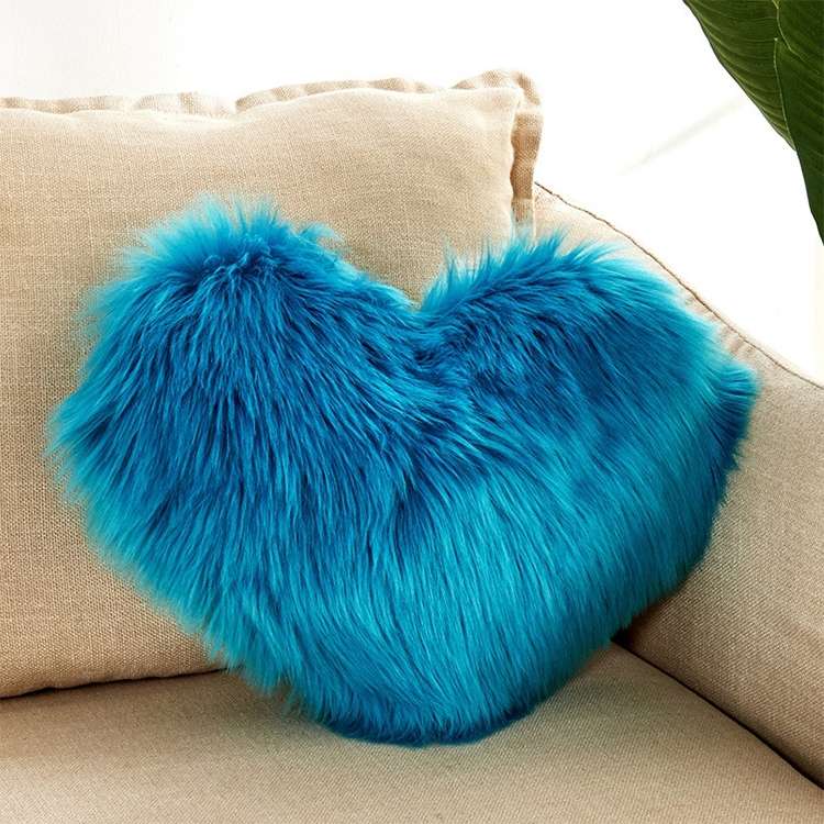 Home Cushion Pillow can be Washed without Core Heart-shaped Pillowcase, Size: 40x50cm(Dark Gray)
