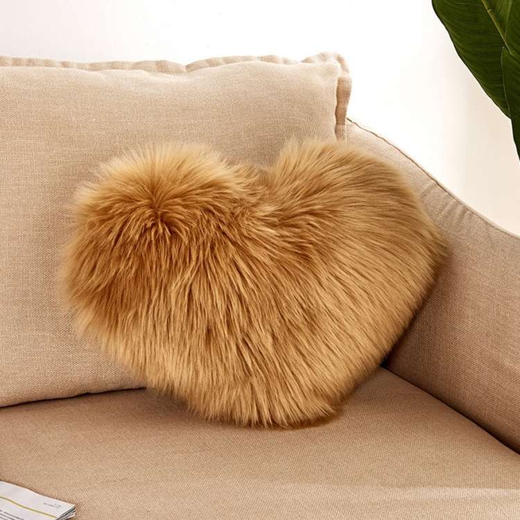 Home Cushion Pillow can be Washed without Core Heart-shaped Pillowcase, Size: 40x50cm(Dark Gray)
