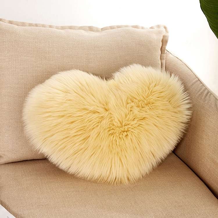 Home Cushion Pillow can be Washed without Core Heart-shaped Pillowcase, Size: 40x50cm(Dark Gray)