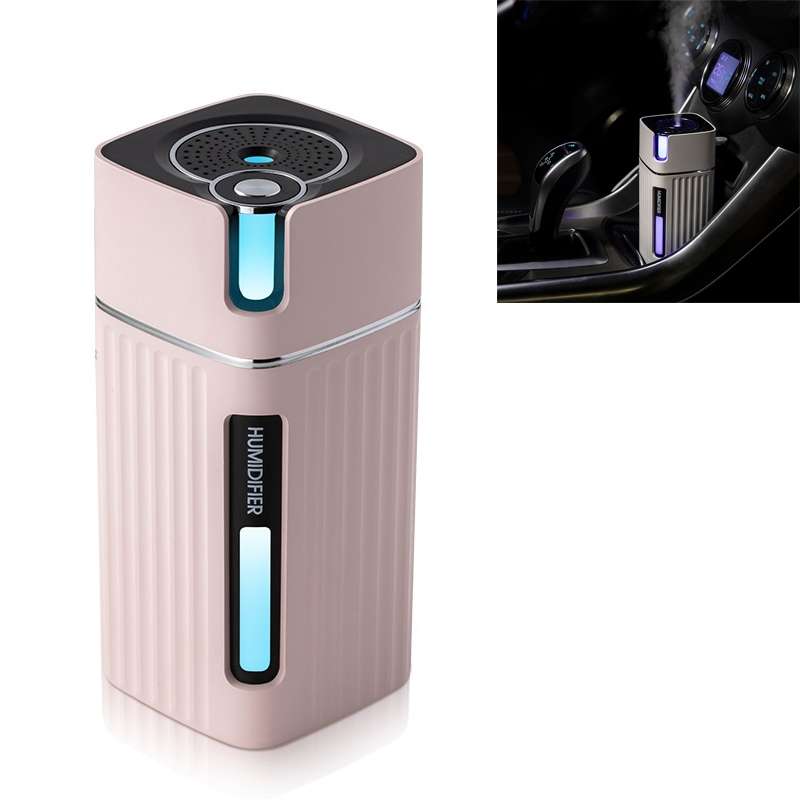 Humidifier USB Office Home Car Mute Portable Colorful Air Purifier(White)