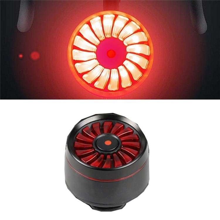 Bicycle Smart Sensor Brake Light USB Tail Light Warning Light(Black)