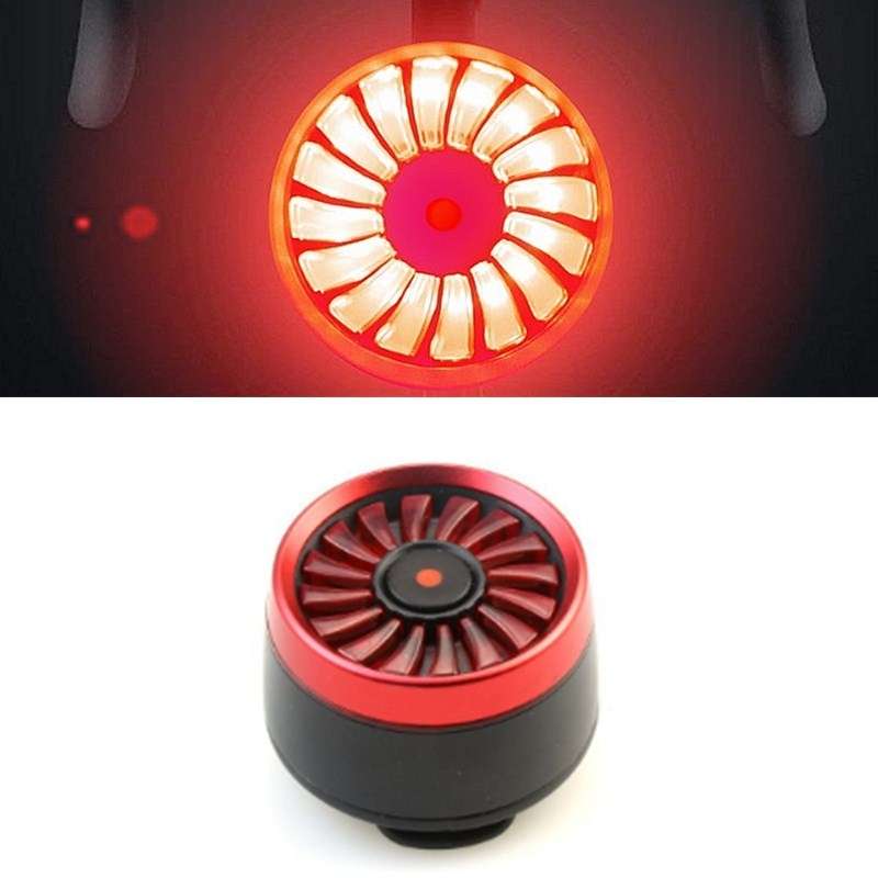 Bicycle Smart Sensor Brake Light USB Tail Light Warning Light(Black)