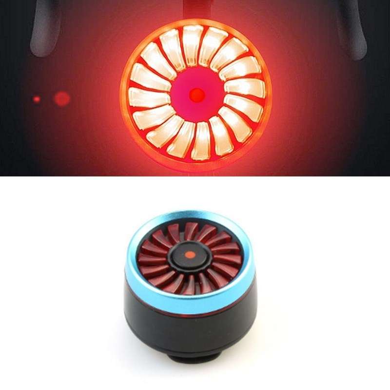 Bicycle Smart Sensor Brake Light USB Tail Light Warning Light(Black)