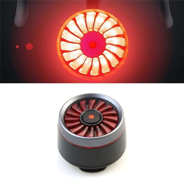 Bicycle Smart Sensor Brake Light USB Tail Light Warning Light(Black)