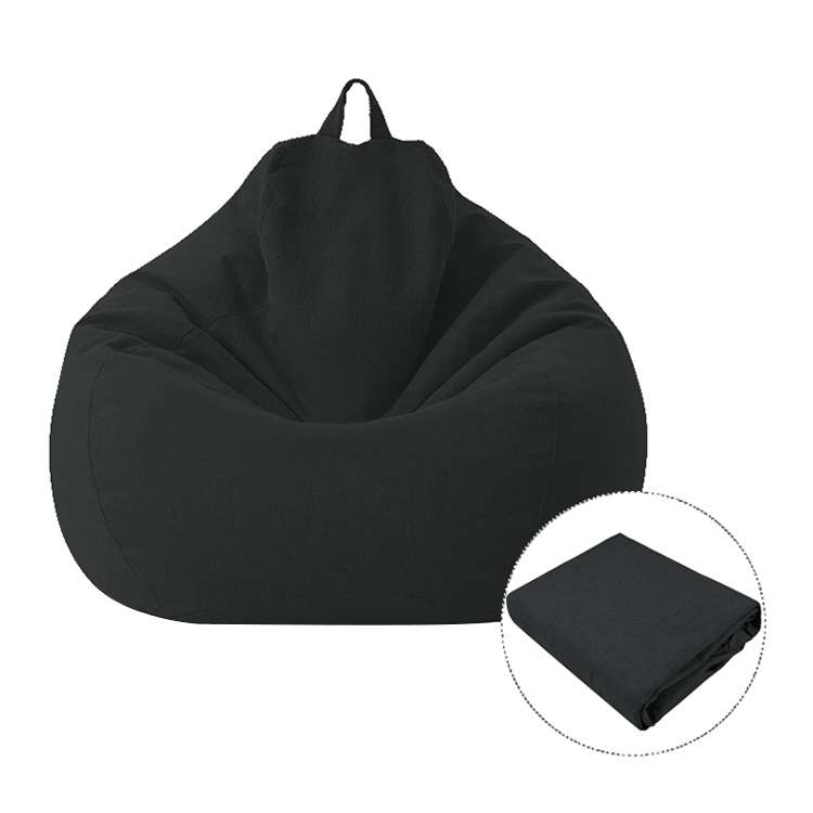 Lazy Sofa Bean Bag Chair Fabric Cover, Size: 80x90cm(Blue)