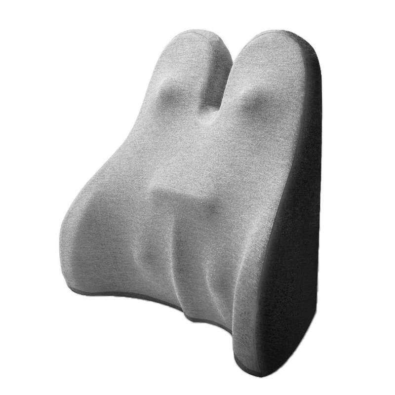 Car Seat Lumbar Support Cushion Memory Foam Office Lumbar Cushion, Size: Bandage(Light Gray & Dark G