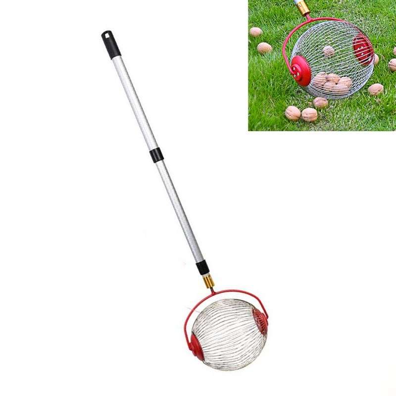 Garden Tools Nut Collector Fruit Picker Picking Walnut Picking Chestnut Picker, Style:Telescopic Rod