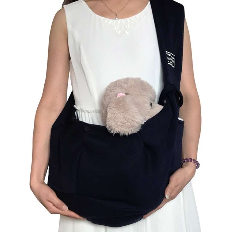 Pet Outing Carrier Bag Cotton Messenger Shoulder Bag, Colour: Dark blue