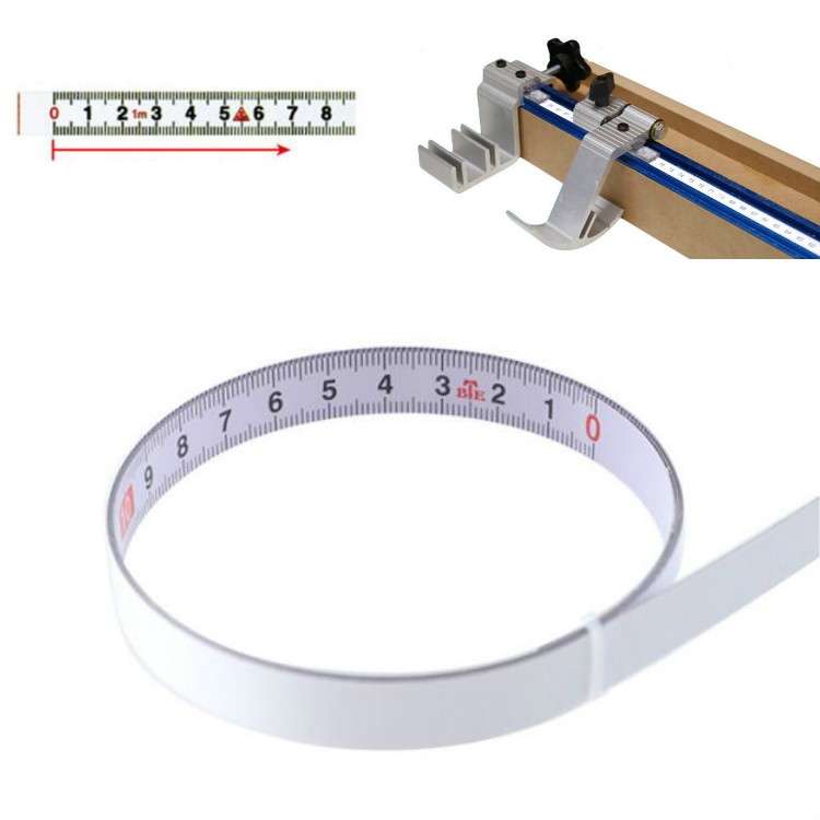 1m Sticky Scale Steel Ruler with Glue Scale Tape Measure Self-adhesive Ruler, Specification:Positive